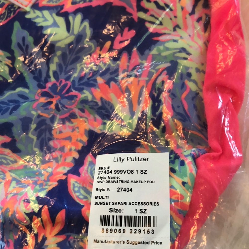 Lilly Pulitzer Sunset Safari Drawstring Pouch (LP) - Picture 4 of 5